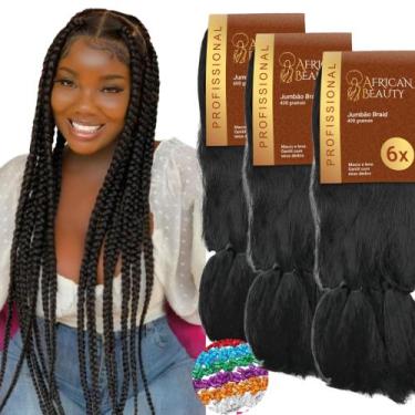 Imagem de Cabelo Jumbão Super Jumbo 1k200g Box Braid Kanekalon African - mhair, 