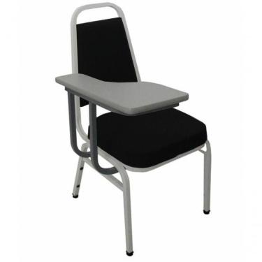 Imagem de Cadeira Universitária Empilhável Linha Hotel Plus Preto.