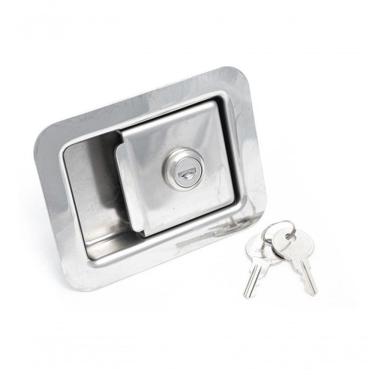 Imagem de Maçaneta Externa Polído Aço Inox Ambulâncias Bagageiros Baús [f103]