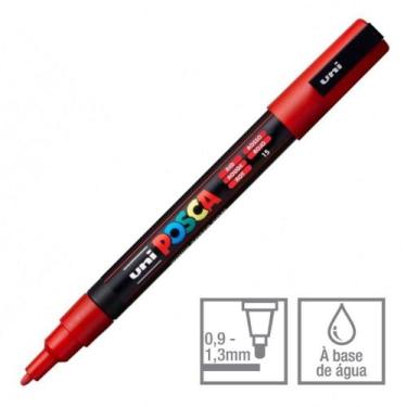Imagem de Caneta Posca Marcador Uni-Ball PC-3M Vermelho 15 - Uni Ball