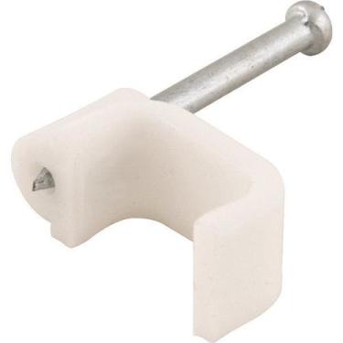Imagem de Grampo para fios 6mm² branco chato com 100 peças Vonder