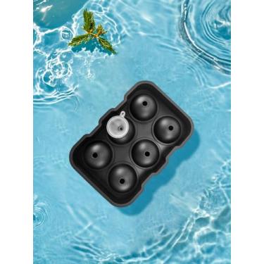 Imagem de Forma de bola de gelo 6 Grid Sphere para cubos de gelo para coquetéis, uísque e preto caseiro