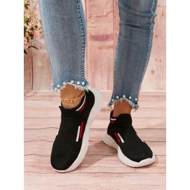 Imagem de Tênis feminino de caminhada, sem cadarço, confortável, leve, casual, atlético, academia, Jl01-1, 40