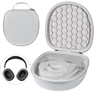 Imagem de Jomwag Estojo rígido organizador portátil para fones de ouvido Bose QC25/QC35/QC45/NC700/Sony/JBL – à prova de choque, impermeável, proteção durável, cinza - pequeno (opaco)