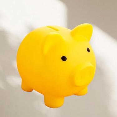 Imagem de Cofrinho mealheiro, pode armazenar 340 moedas, usado para armazenamento de moedas de bolso (amarelo)