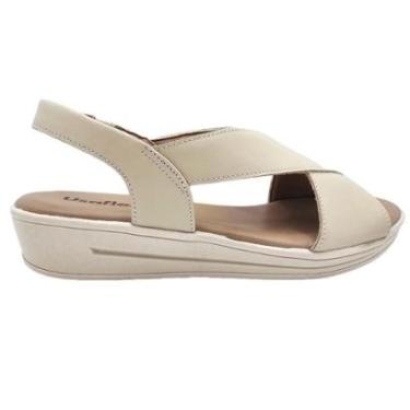 Imagem de Sandália Usaflex Anabela Cruzada Confortável Cor:Preto;Tamanho:34-Feminino