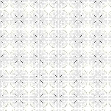 Imagem de Papel Parede Azulejo Flor Cinza Cozinha Banheiro E Lavatório - LRP