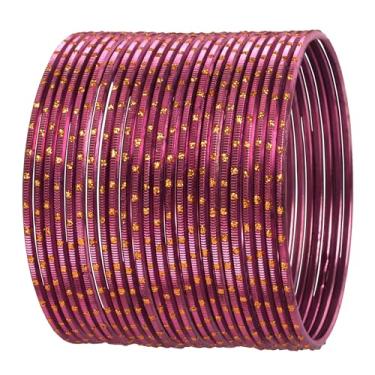 Imagem de Touchstone Pulseiras femininas indianas de Bollywood bonitas e modernas com bolinhas douradas lindas vintage texturizadas com design atraente, Sem pedras preciosas