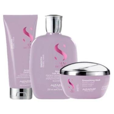 Imagem de Kit Alfaparf Milano Professional Semi Di Lino Smooth - Shampoo e Condicionador e Máscara-Unissex