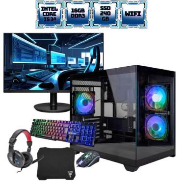 Imagem de Pc Gamer Completo Aquario Intel Core I5 3ª 16GB 240GB Windows 11 Wifi 