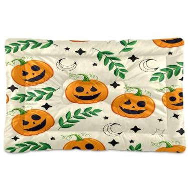 Imagem de SEHANY Cama de Halloween Pumpkins para cães e gatos com fundo antiderrapante, cama de canil, colchão macio para animais de estimação, lavável para cães pequenos, médios e grandes, gatos, 61 x 45 cm