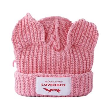 Imagem de Chapéu de Raposa Cinza Crochê - Gorro de Inverno para Mulheres - Estil