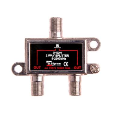 Imagem de KIT 10 Divisor de Sinal 1x2 Alta e Baixa Frequencia 5-2500MHz Alta Blindagem TV VHF UHF Satélite KU C