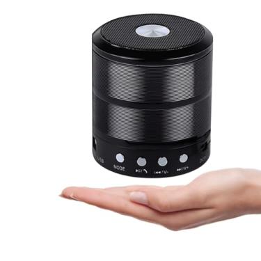 Imagem de Caixa de Som Bluetooth Portátil, Alto-Falante Estéreo ABS Preto, 10W, Microfone HD, Carregamento por Indução, Cartão TF, Chamadas Viva-voz, 22.9 x 8.4 cm