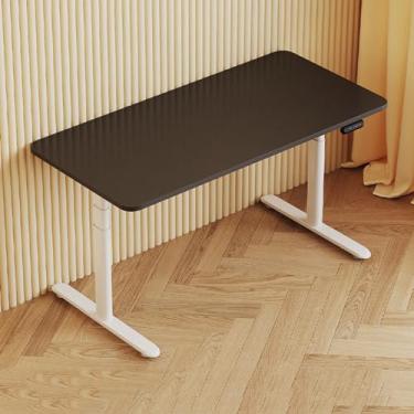 Imagem de Mesa de pé elétrica de altura ajustável, mesas de pé para escritório em casa, monitor duplo, mesa de computador ajustável, elevador de mesa com 4 funções de memória, altura de 60 a 125 cm