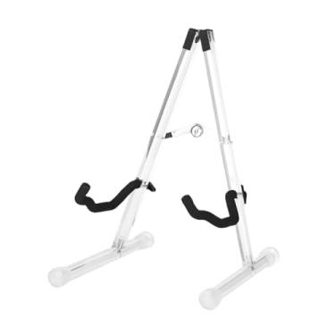 Imagem de Dynwave Suporte dobrável para guitarra em formato de a, portátil, acessório para instrumentos musicais, ideal para guitarras acústicas, elétricas e bandolim, Transparente