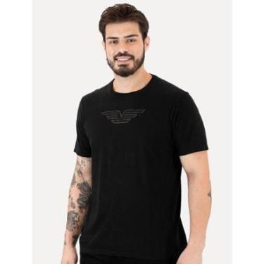 Imagem de Camiseta Ellus Masculina Cotton Fine Easa Ray Classic Preta-Masculino