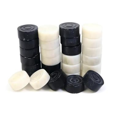 Imagem de Marble Chess Checker Pieces Set with Free Storage Box, Collection (White Black)