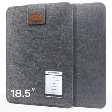Imagem de Senyoson Capa para monitor portátil de 18,5 polegadas para Sceptre Kado MNN KYY InnoView Yxk ForHelp AYY VisionOwl Yodoit Uperfect ViewSonic, bolsa de armazenamento de feltro leve e durável, extensor