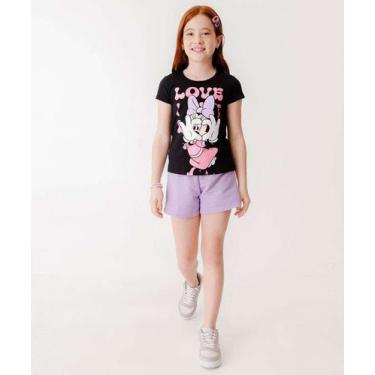 Imagem de Short Infantil Moletinho Clochard Marisa Tam 4 a 10-21055, Lilás, 4