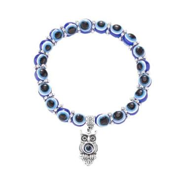 Imagem de Pulseira Olho Grego Azul Para Homens E Mulheres, Joia Turca Artesanal 