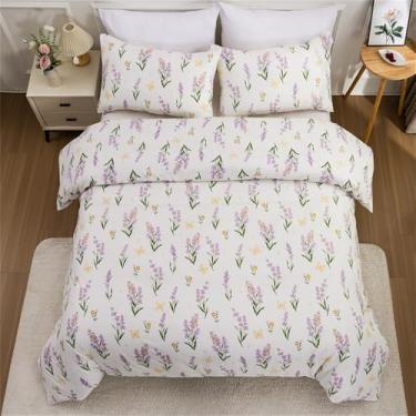 Imagem de 3 peças, roupa de cama floral moderna, confortável, lençol plano, sem enchimento, roupa de cama solteiro/casal/queen/king menino, menina, 04, USking 264x229