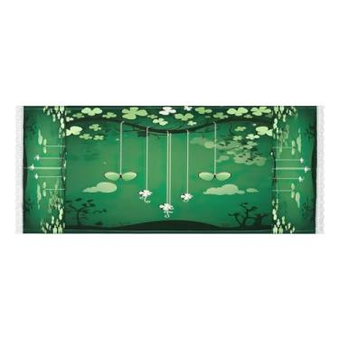 Imagem de Wassud Capa de lavadora e secadora de trevo de três folhas, protetor de lavadora com sacos de armazenamento, capa de geladeira à prova de poeira com bolsos para lavanderia doméstica, cozinha, 120 x 55