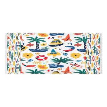 Imagem de Wassud Capas de lavadora e secadora para barcos e palmeiras, protetor de lavadora com sacos de armazenamento, capa de geladeira à prova de poeira com bolsos para lavanderia doméstica, cozinha, 120 x