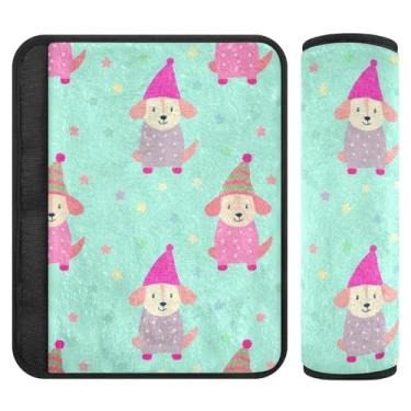 Imagem de Burbuja Capa para cinto de segurança de carro para cães, macio, confortável, protetor de cinto de segurança para alça de ombro de assento, 1 par médio