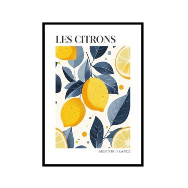 Imagem de Pôster colorido de limão, citrinos e laranjas, mercado de frutas, vintage, arte de parede, decoração de cozinha, pintura em tela para sala de jantar e quarto (SKU2,20,3 x 30,5 cm = (20 x 30 cm