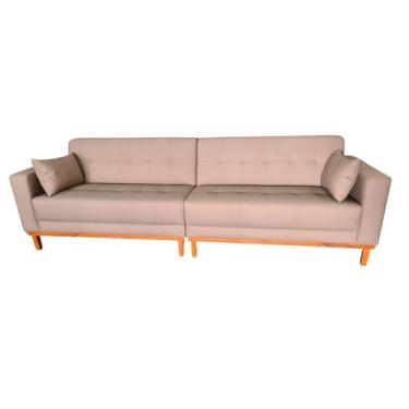 Imagem de Sofá  Gianni Bipartido Tecido Acquablock Pé Base Madeira  250cm - 4R E