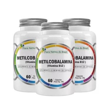 Imagem de Kit 3x Vitamina B12 Metilcobalamina 414% IDR 3x60 cps Flora - Flora Na