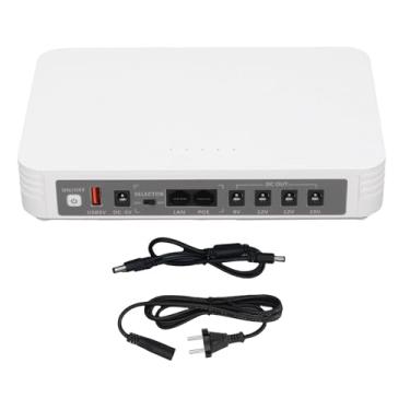 Imagem de Garosa Mini UPS Bateria Backup 8000mAh Com Prompt de Voz Em Inglês Multi Output 5V 9V 12V POE 24V para Roteador Modem Câmera de Segurança Smartphone Fonte de Alimentação Ininterrupta (plugue da ue)