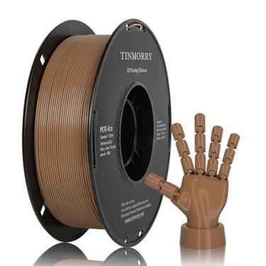 Imagem de TINMORRY Filamento PETG 1,75, filamento rápido de impressora 3D PETG-Eco, compatível com impressora 3D Bambu FDM, carretel de 1 kg e 1, musse de mocha marrom chocolate