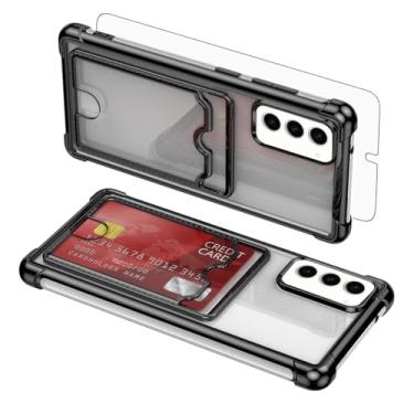 Imagem de Asuwish Capa de celular para Samsung Galaxy S23 FE 5G com protetor de tela de vidro temperado e resistente à prova de choque híbrido suporte de cartão rígido acessórios S 23 EF S23FE 23S feminino