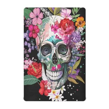 Imagem de JUZIHAI Lençol de berço de Halloween para meninos e meninas, capa de colchão de bebê macio elástico respirável para berço padrão e cama infantil, 132 x 71 cm