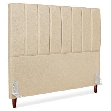 Imagem de Cabeceira Queen 160 Cm Com Frame Carla Linho Bege Artte Bege