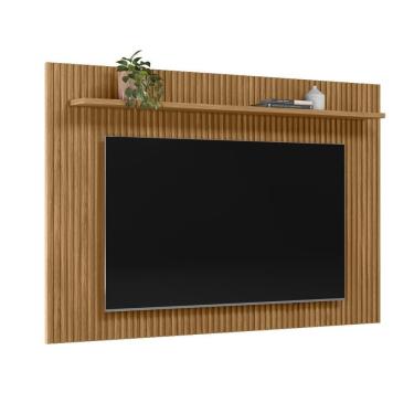 Imagem de Painel Tv 75 Pol 201cm Ripado Com Prateleira Benty Nature L06 - Mpozenato