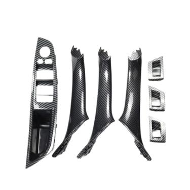 Imagem de Conjunto de puxadores de acabamento do painel do apoio de braço da porta dianteira interna, compatível com BMW Série 5 F10 F11 F18 520i 523i 525i 528i 535i(Carbon LHD)