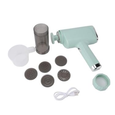 Imagem de QANYEGN Máquina elétrica portátil de macarrão, máquina portátil de fazer macarrão, máquina automática de fazer ramen de macarrão USB para tipos de macarrão e macarrão (Verde)