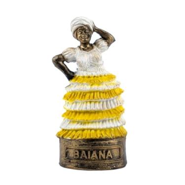Imagem de Esculturas Orixás Baianas 10cm - Branca e Amarelo Envelhecida Estilo Vintage