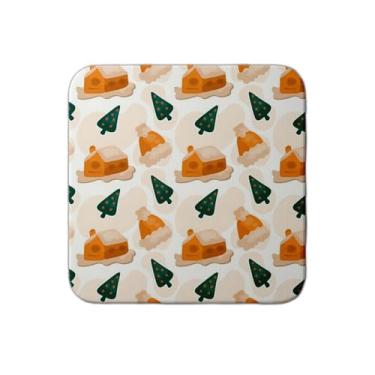 Imagem de Ladrilho Decorativo de Cerâmica Folhas de Natal Estampa Sem Costura