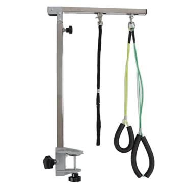 Imagem de Acouto Braço de Mesa Dobrável para Cuidados Com Cães de 35 Polegadas Com Braçadeira e Laço - Suprimentos para Cuidados Com Animais de Estimação Portáteis e Fáceis de Usar Experiência de Segura e