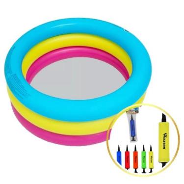 Imagem de Piscina Infantil Inflável Redonda Criança +2 Colorida Bebê - ARK Brasi