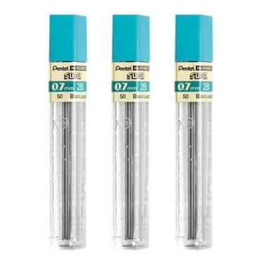 Imagem de 3X Grafite Hi-polymer 0,7mm - 2b Pentel
