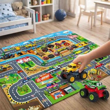 Imagem de Tapete Infantil Educativo Pista De Carrinho Antiderrapante - FIRST BRA