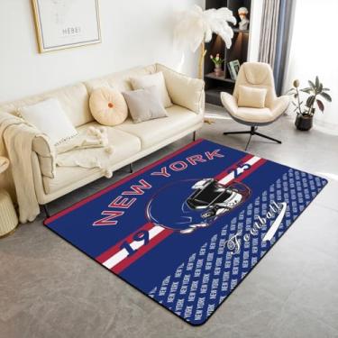 Imagem de Feelyou Tapete de futebol americano 12 x 18 cm New York, para sala de estar, para crianças, meninos, meninas, quarto, futebol, cidade, decoração, tapete com suporte antiderrapante, para jogos