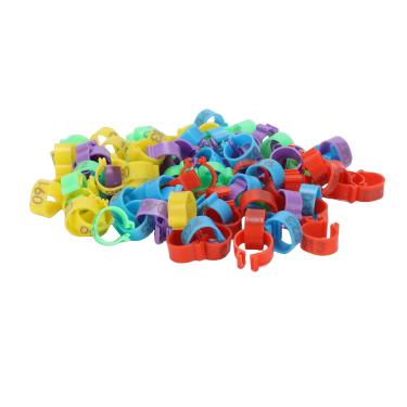 Imagem de GLOGLOW Suprimentos para Aves e Gado Anéis de Perna para Aves, 10 Cores Com Números Pretos Em Negrito Especiais Gravados 01 80, para Galinhas, Patos, Codornas, Peru, Ganso, Identificação de, 100