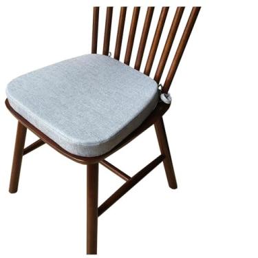 Imagem de Yadlan Almofadas para cadeira de sala de jantar, almofadas para cadeiras de cozinha antimanchas, com laços antiderrapantes, almofada de assento macia para banquinho, jardim E18 43 x 40 x 35 x 8 cm