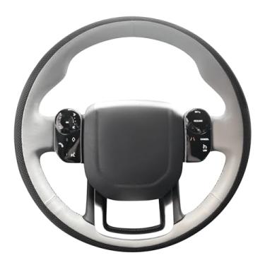 Imagem de MEWANT Capa de volante costurada DIY para Land Rover Range Rover Sport 2018-2021 Acessórios de volante para Land Rover Range Rover Sport